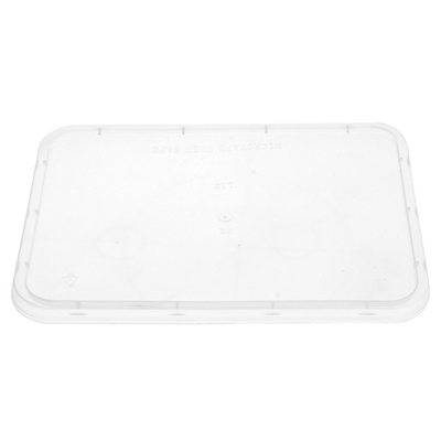 COUVERCLES POUR RÉFÉRENCES 128.61/62/63/64 17,5x12,4 CM TRANSPARENT PP (500 UNITÉS)