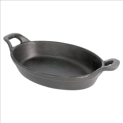 CASSEROLE OVALE 720 ml 21,5(27,5)x15x4,5 CM NOIR FER (8 UNITÉS)