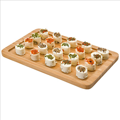 PLATEAU COCKTAIL GN 1/2 32,5x26,5x1 CM NATUREL BAMBOU (1 UNITÉ)