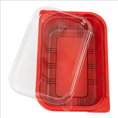 BARQUETTES MICRO-ONDABLES REPAS INDIVIDUEL 21,5x14,5x5 CM NOIR PP (400 UNITÉS)