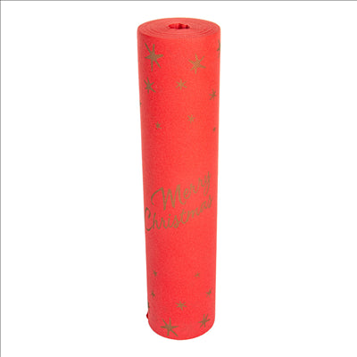 "TETE-A-TETE" (20 FEUILLES) 'MERRY CHRISTMAS' 55 G/M2 0,40x24 M ROUGE AIRLAID (6 UNITÉS)