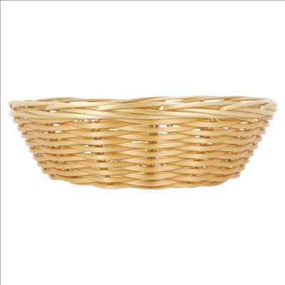 CORBEILLES SIMILAIRES OSIER RONDES Ø 18x5 CM NATUREL PP (12 UNITÉS)