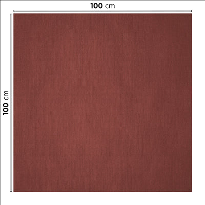 NAPPES PLIAGE M 48 G/M2 100x100 CM BORDEAUX CELLULOSE (200 UNITÉS)
