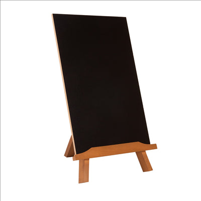 TABLEAU DOUBLE CÔTÉ + SUPPORT DE TABLE 35,5x21,8x18 CM NOIR BOIS (1 UNITÉ)