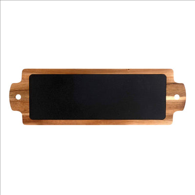 PLATEAU PRÉSENTATION RECTANGULAIRE 63,5x20x1,5 CM NATUREL ARDOISE+BOIS (2 UNITÉS)