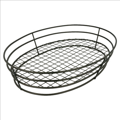 BASKET OVALE 28x20,5x5,7 CM NOIR ACIER (24 UNITÉS)