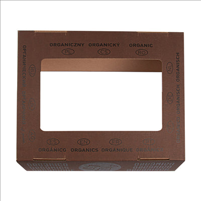 COUVERCLE ORGANIQUE 38,4x31,1x12 CM MARRON CARTON (10 UNITÉS)