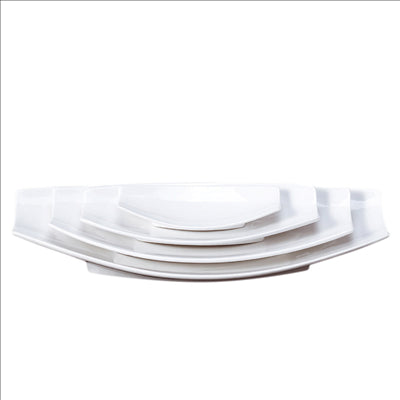 ASSIETTES BARQUETTE 41,2x21x6,3 CM BLANC PORCELAINE (2 UNITÉS)