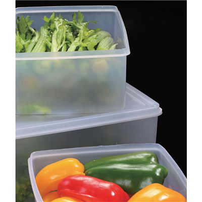 RÉCIPIENT ALIMENTS + COUVERCLE INCORPORÉ 2500 ML 18,5x18,5x11 CM BLANC PP (1 UNITÉ)