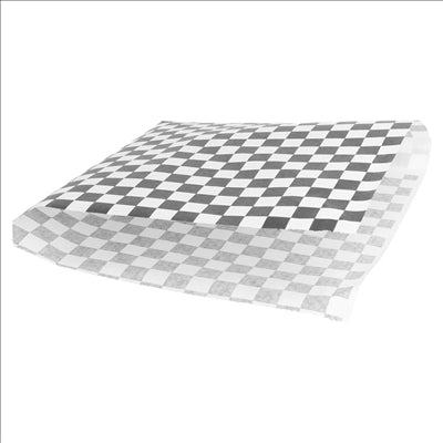 PAPIER INGRAISSABLES OUVERT 2 CÔTÉS FAST FOOD 'FITIPALDI' 32 G/M2 17x18 CM NOIR PARCH.INGRAISSABLE (500 UNITÉS)