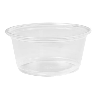 PETITS POTS MICRO-ONDABLES 100 ML Ø7,4x3,5 CM TRANSPARENT PP (2500 UNITÉS)