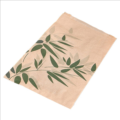 SACHETS CROISSANTS 'FEEL GREEN' 32 G/M2 14+7x22 CM NATUREL KRAFT (500 UNITÉS)