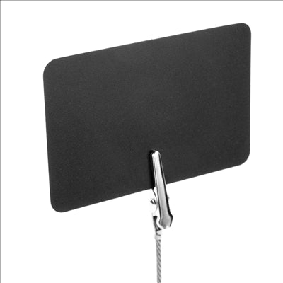 50 U. MINI ARDOISES "ALLIGATOR" 5,1x7,6 CM NOIR PVC (1 UNITÉ)