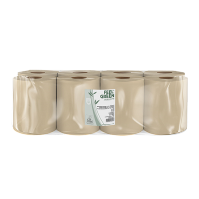 ESSUIE-MAINS "AUTOCUT" ECOLABEL 2 PLIS 21 G/M2 150 M Ø19,5x20 CM NATUREL OUATE (8 UNITÉS)