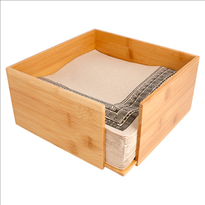 DISTRIBUTEUR SERVIETTES 21x21x10 CM NATUREL BAMBOU (1 UNITÉ)