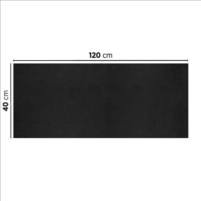 "TÊTE-À-TÊTE" PLIAGE 1/2 55 G/M2 40x120 CM NOIR AIRLAID (400 UNITÉS)