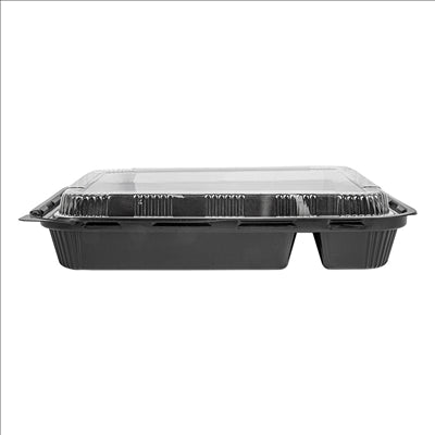 COFFRETS POUR REPAS 5 COMPART. 23,9x19x3,5 CM NOIR PP (200 UNITÉS)