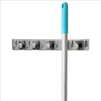 RACK POUR CINTRE À BALAI 42x12,5x6,7 CM GRIS ABS (1 UNITÉ)