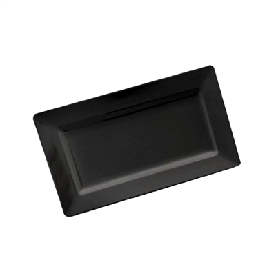 PLATEAUX RECTANGULAIRES 'ASAMI WARE' 35,8x20,3x4 CM NOIR MÉLAMINE (6 UNITÉS)