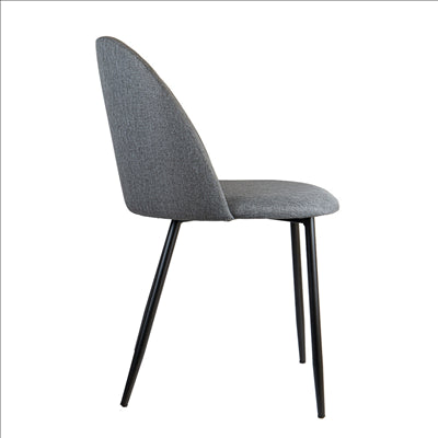 CHAISE 'SUPRA-TEK' 52x50x78 CM GRIS POLYESTER (4 UNITÉS)
