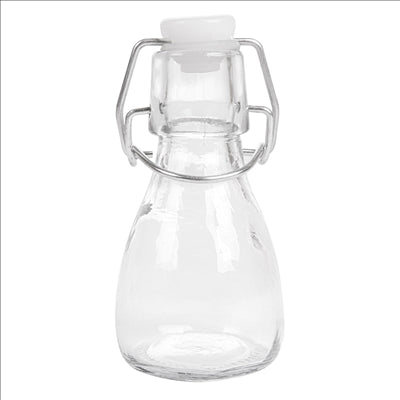 BOUTEILLE + FERMETURE CLIP 'WAKI GLASS' 60 ML Ø4,5x10 CM TRANSPARENT VERRE (96 UNITÉS)