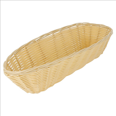 CORBEILLES SIMILAIRE OSIER ALLONGÉES 33x13x7,5 CM NATUREL PP (12 UNITÉS)