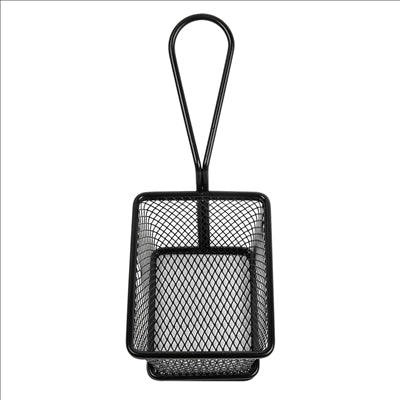 MINI FRITEUSES 1 PORTION 'ARTINOX' 10x7,8x7 CM NOIR ACIER (6 UNITÉS)