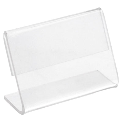 10 U. CHEVALETS POUR ÉTIQUETTES 6x4x2,5 CM TRANSPARENT PVC (1 UNITÉ)