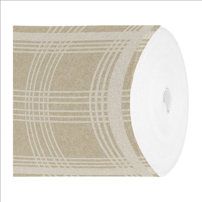 "TÊTE-À-TÊTE" PRÉ. 120CM (20 FEU.) 'X-SOFT' 'MADRAS I' 65 G/M2 0,40x24 M KAKI AIRLAID (6 UNITÉS)