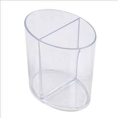 RÉCIPIENTS INJECTÉS RÉUTILISABLES "ELLIPSES" 2x60 ML 6,5x4,5x6,5 CM TRANSPARENT PS (300 UNITÉS)