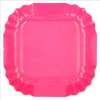 MINI PLATEAUX 325 G/M2 5,5x5,5 CM FUCHSIA CARTON (100 UNITÉS)
