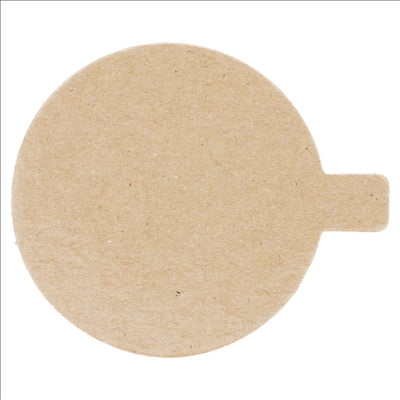 CARTONS PÂTISSERIE DEUX FACES  1100 G/M2 Ø 8 CM CHOCOLAT/PRALINÉ CARTON (200 UNITÉS)