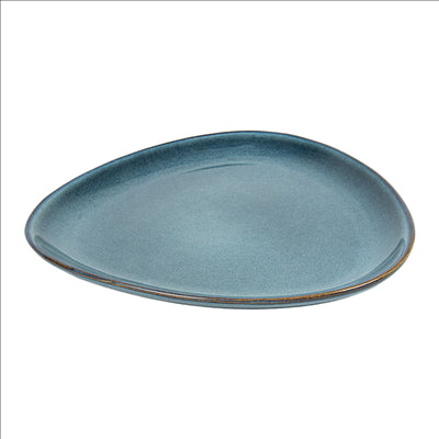 ASSIETTES TRIANGULAIRES 'AKALA' Ø27,5x25x2,5 CM BLEU STONEWARE (6 UNITÉS)