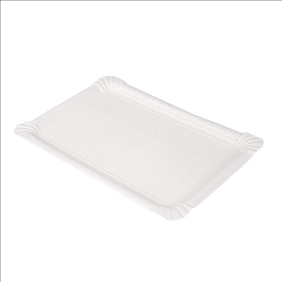 PLATEAUX PÂTISSERIE - MOYENS 400 G/M2 30x21 CM BLANC CARTON (125 UNITÉS)