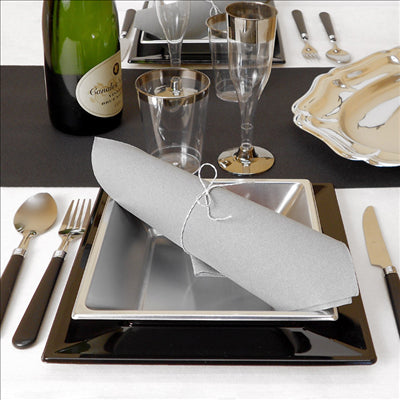 CHEMINS DE TABLE 55 G/M2 0,30x12 M NOIR AIRLAID (6 UNITÉS)