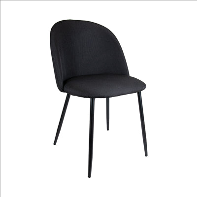 CHAISE 'SUPRA-TEK' 52x50x78 CM NOIR POLYESTER (4 UNITÉS)