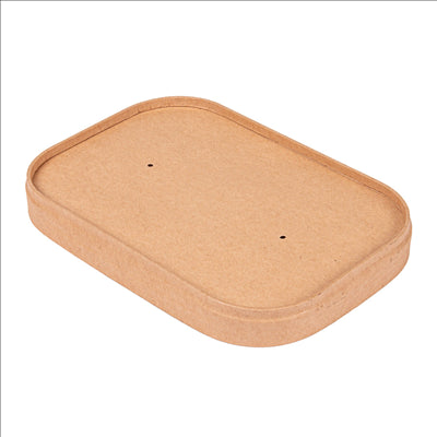 COUVERCLES POUR RÉCIPIENTS 254.33/34/35  320 + 30 PE G/M2 17,3x12,3x2 CM NATUREL KRAFT (300 UNITÉS)
