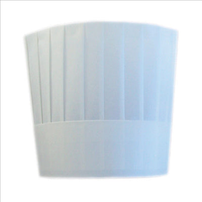 TOQUES AJUSTABLES CLASSIQUES 23 CM BLANC AIRLAID (10 UNITÉS)
