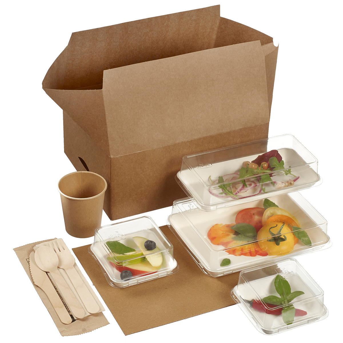 Kit Postal Lunch vaisselle Kanopée blanche | 20 Unité(s)