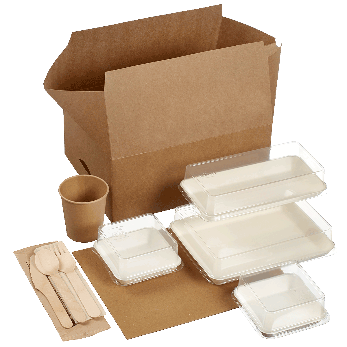 Kit Postal Lunch vaisselle Kanopée blanche | 20 Unité(s)