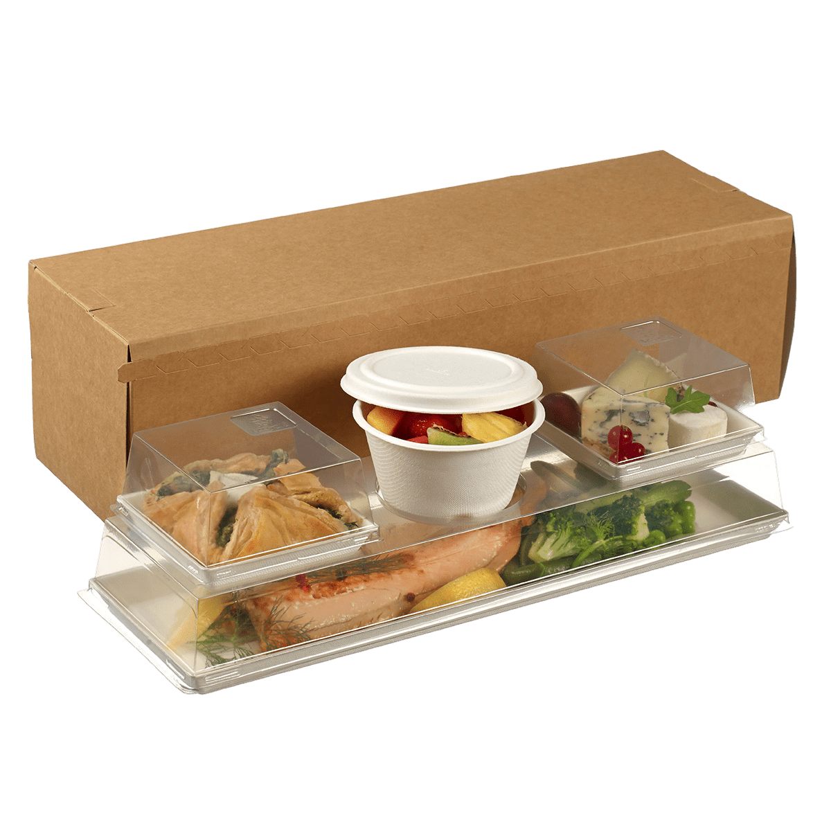 Kit Ecrin kraft bio avec vaisselle pulpe de canne | 50 Unité(s)