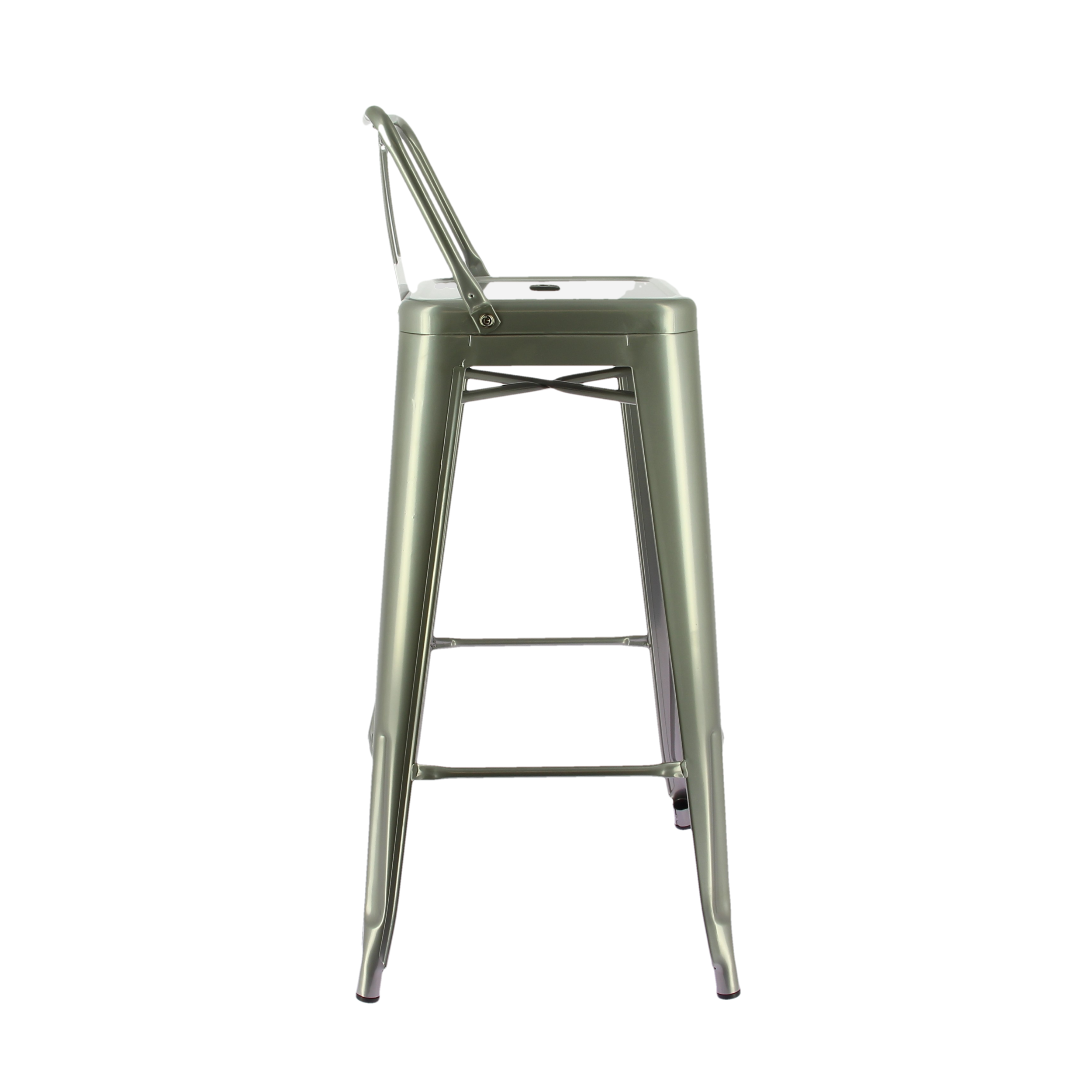 Chaise haute de restaurant métal Chicago GRIS METAL | 4 Unité(s)