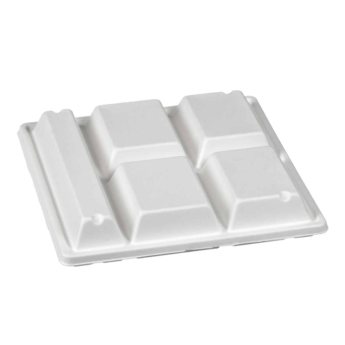 Couvercle pulpe de canne pour Plateau Five 5 compartiments | 100 Unité(s)