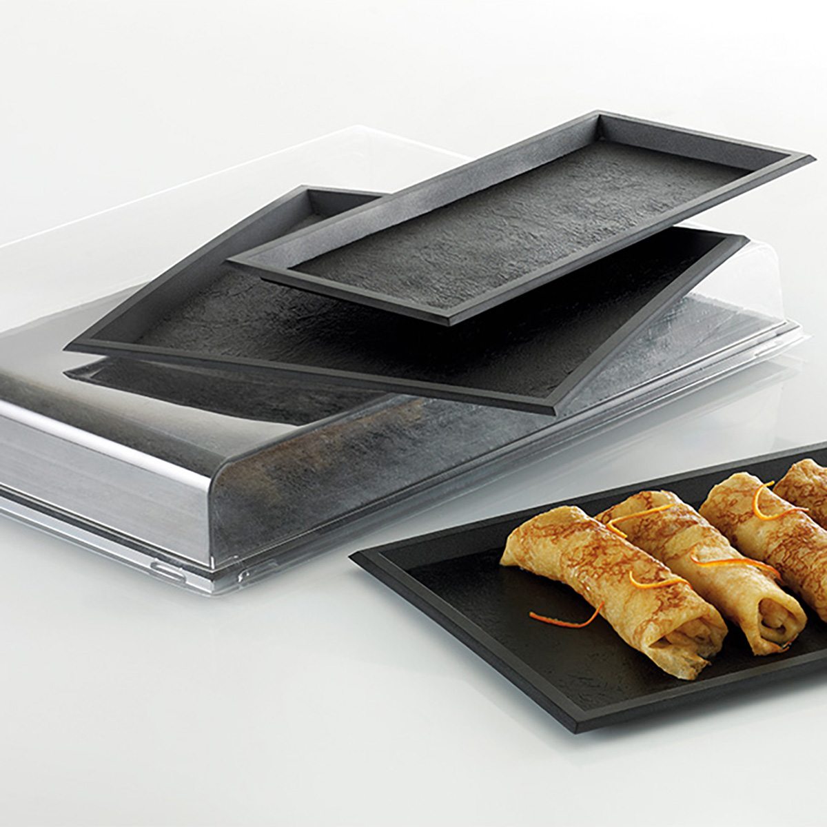 Plateau texture Ardoise 240x240 mm | 100 Unité(s)
