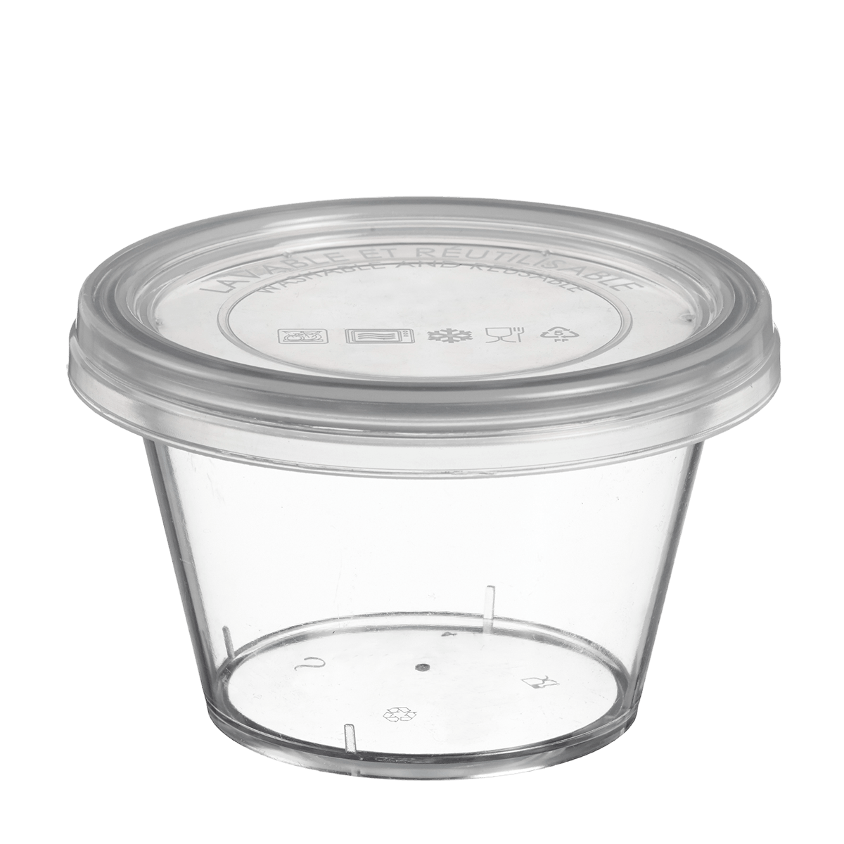 Couvercle PP pour pot Authentik en SAN 330 ml | 200 Unité(s)