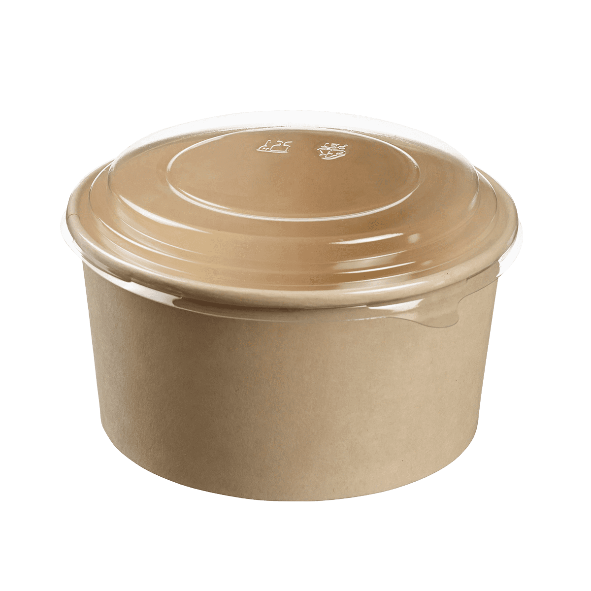 Saladier rond fibre de bambou + couvercle 1000 ml | 250 Unité(s)