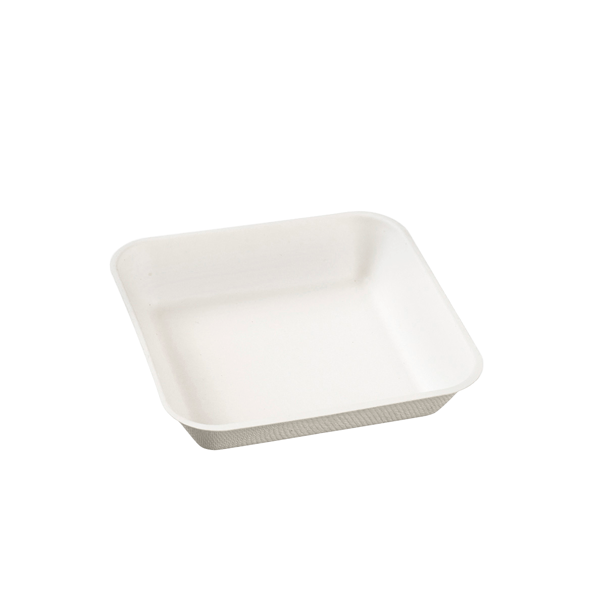 Assiette Kanopée pulpe de canne avec lamination 100x100 mm | 200 Unité(s)