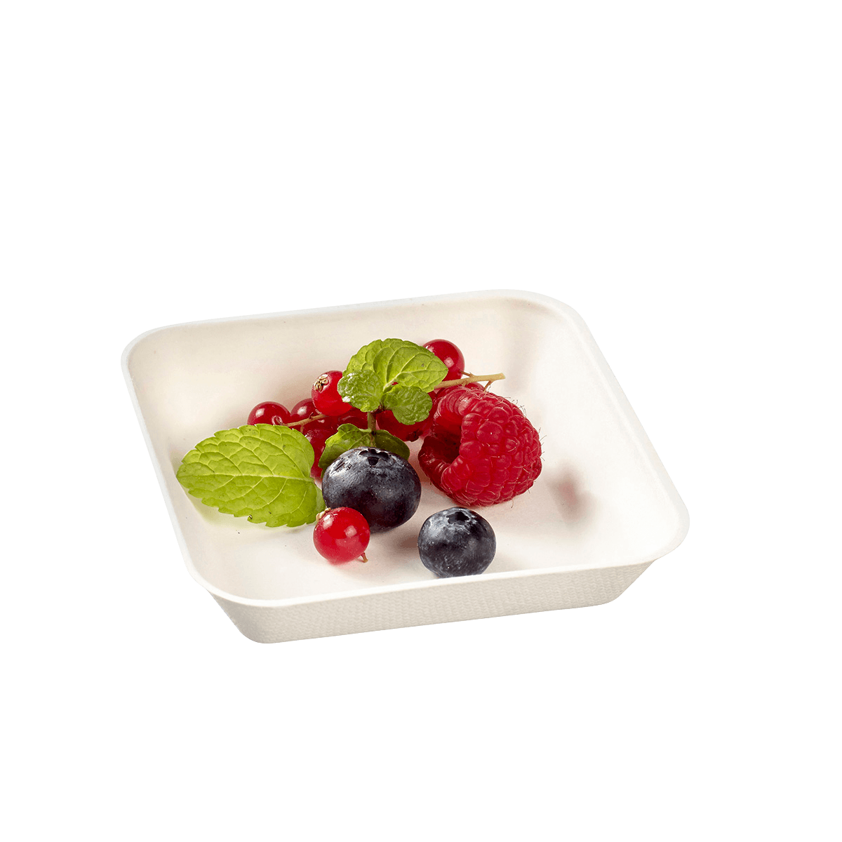 Assiette Kanopée pulpe de canne 100x100 mm | 600 Unité(s)