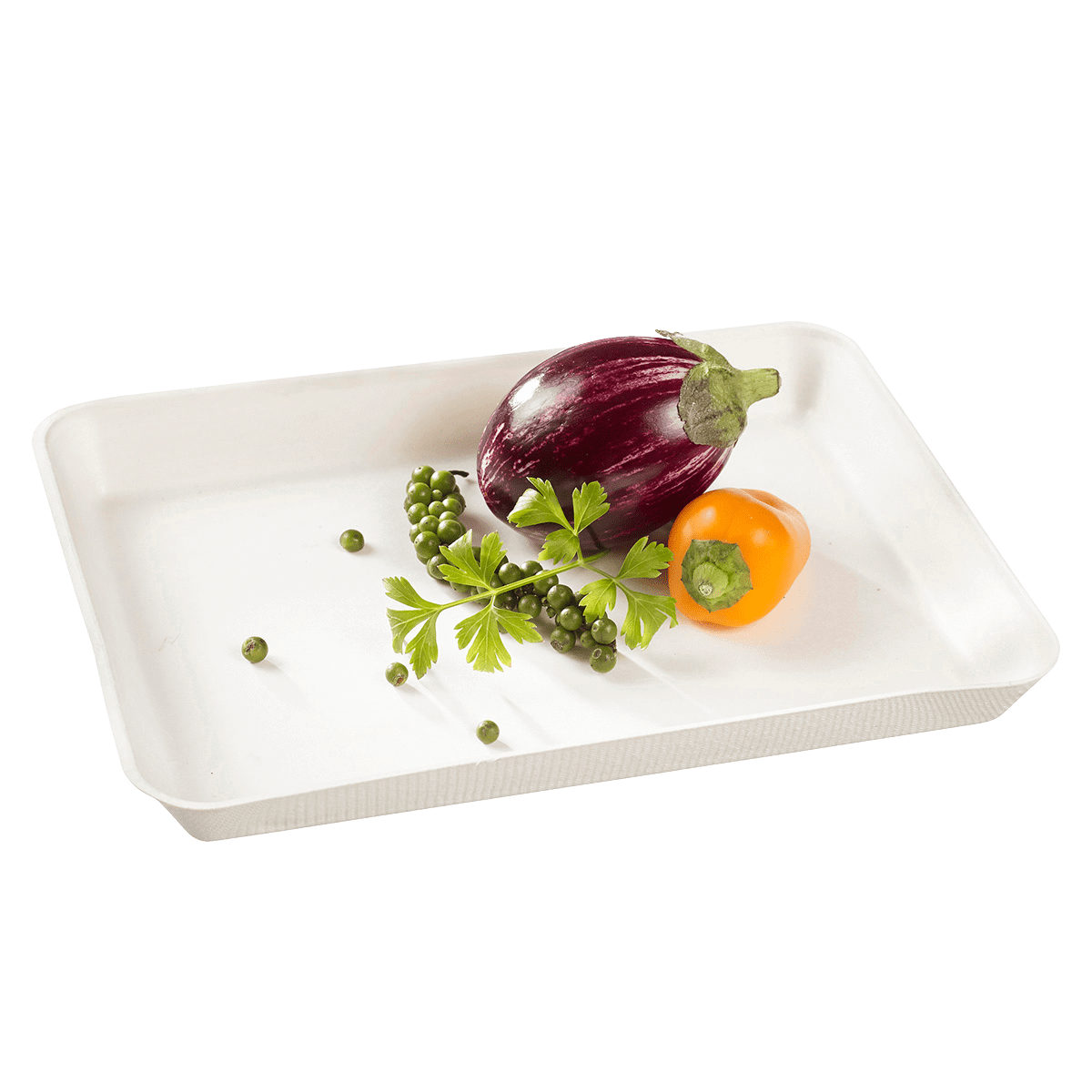 Assiette Kanopée pulpe de canne avec lamination 200x150 mm | 200 Unité(s)