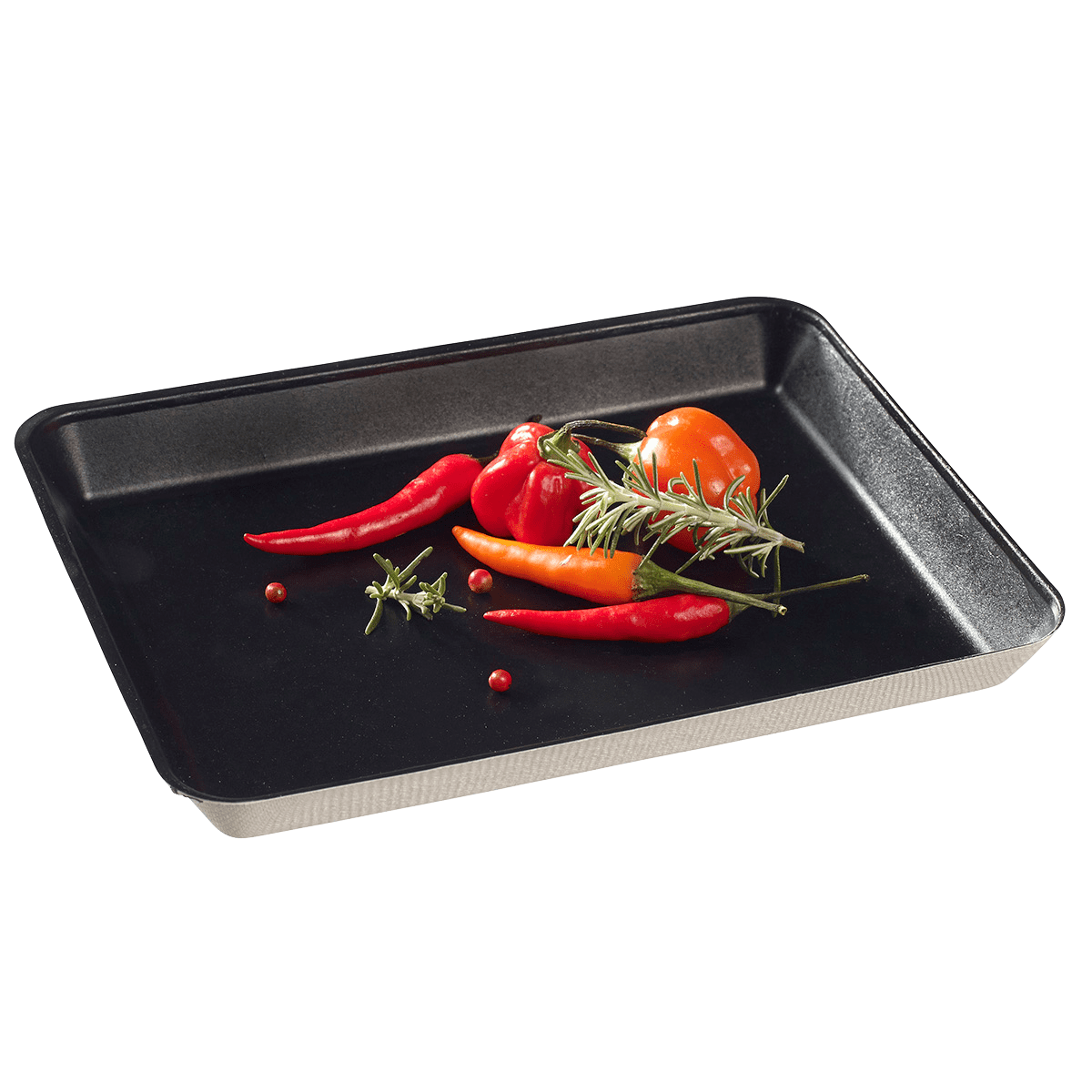 Assiette Kanopée pulpe de canne avec lamination noire 200x150 mm | 200 Unité(s)